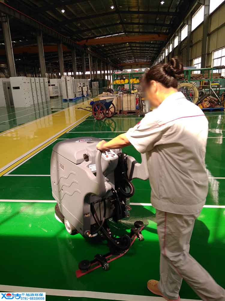 旭潔手推式多功能全自動洗地機，工廠生產(chǎn)倉庫工業(yè)洗地機