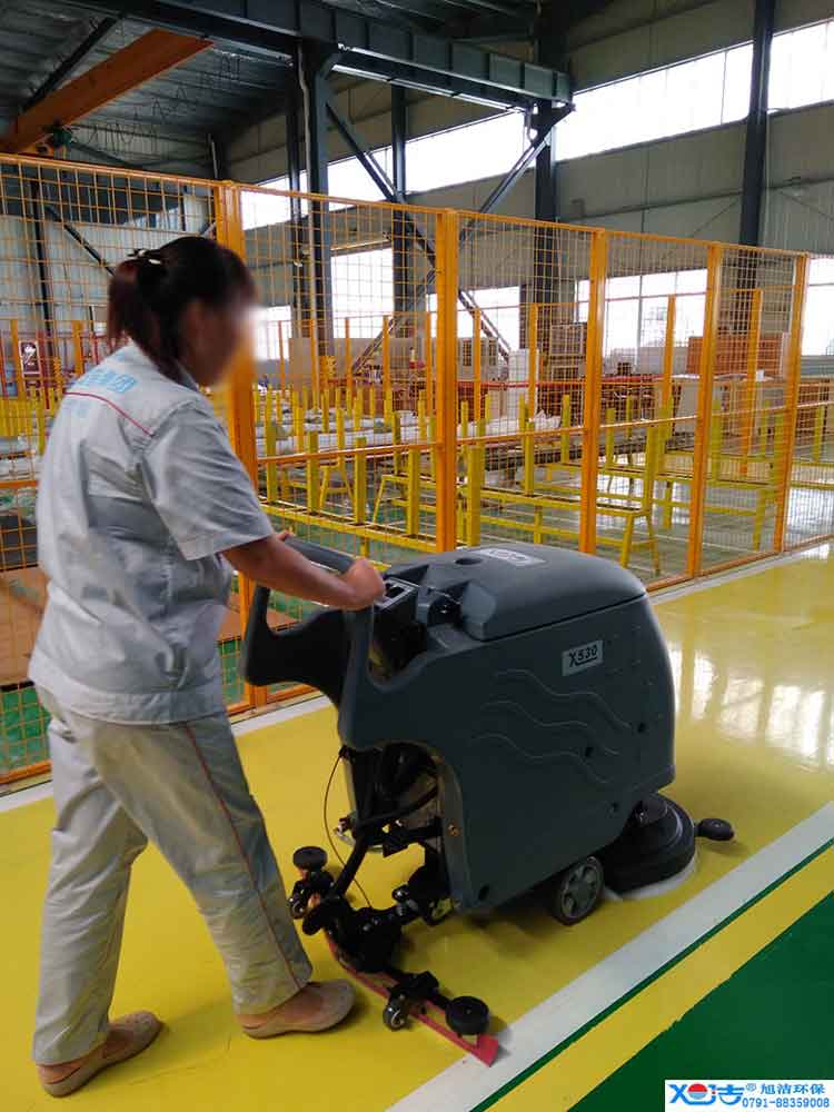 旭潔手推式多功能全自動洗地機，工業(yè)廠房物流洗地機